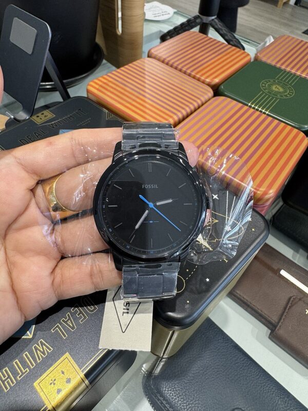 Fossil The Minimalist Slim Three-Hand Black Stainless Steel Men Watch FS5308 - Image 4