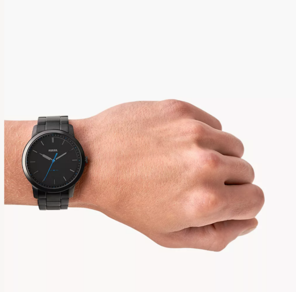 Fossil The Minimalist Slim Three-Hand Black Stainless Steel Men Watch FS5308 - Image 2