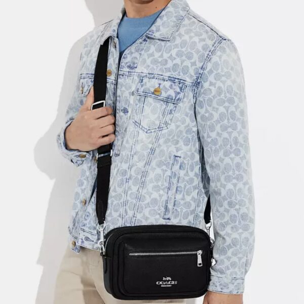 Pre order - Coach Elias Crossbody (Silver/Black) - Image 4