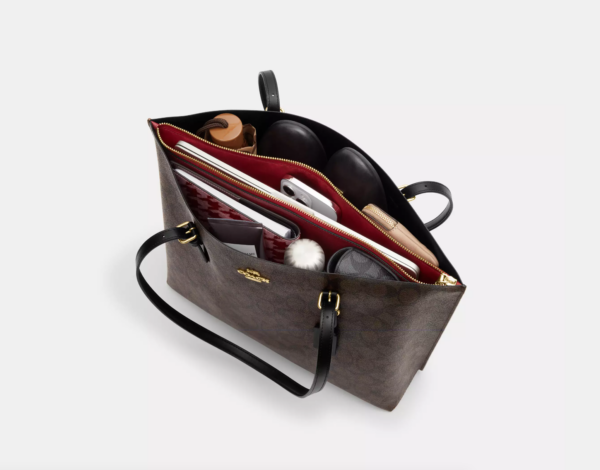 Coach Mollie Tote In Signature Canvas (Glacier) - Image 6