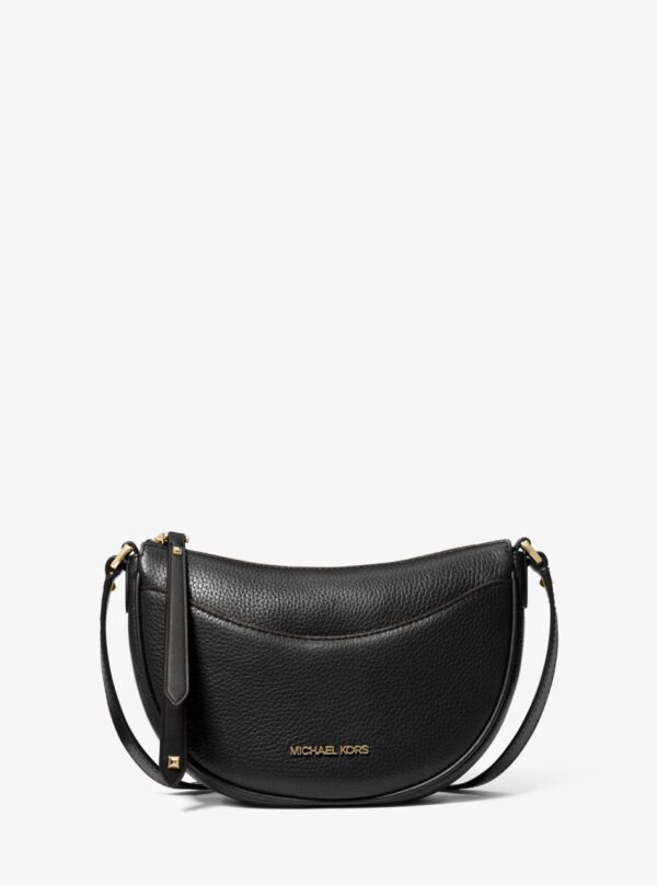 Michael Kors Dover Small Leather Crossbody Bag (Black)