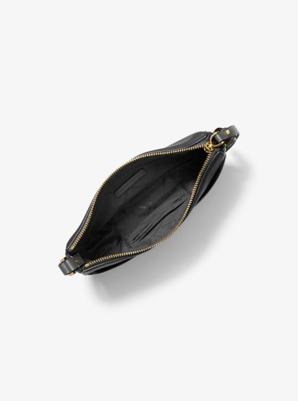 Michael Kors Dover Small Leather Crossbody Bag (Black) - Image 4