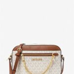 Michael Kors Jet Set Large Logo Crossbody Bag (Vanilla)