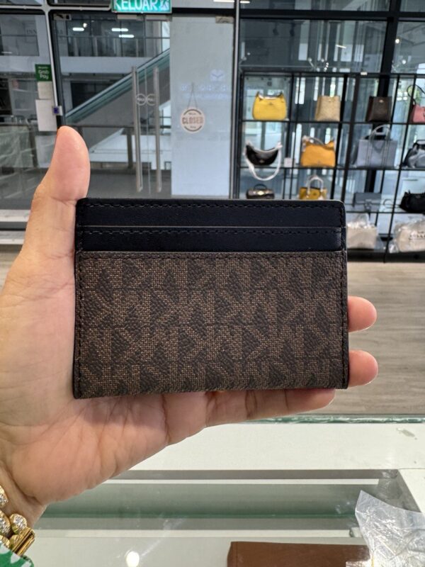 Michael Kors Reed Large Logo Card Case (Brown Black) - Image 3
