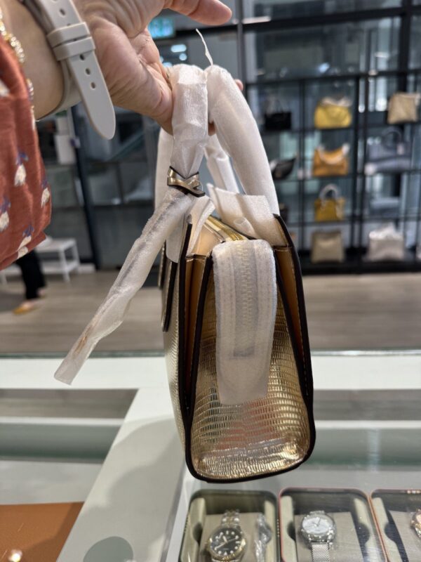 Michael Kors Sheila Small Satchel (Pale Gold) - Image 3