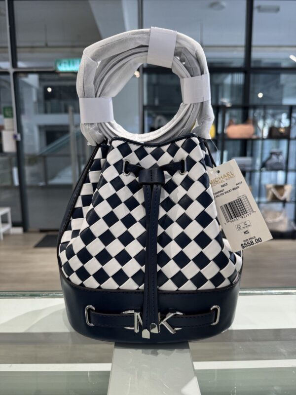 Michael Kors Reed Medium Bucket Messenger (Navy)