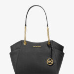 Michael Kors Jet Set Large Saffiano Leather Shoulder Bag (Black)