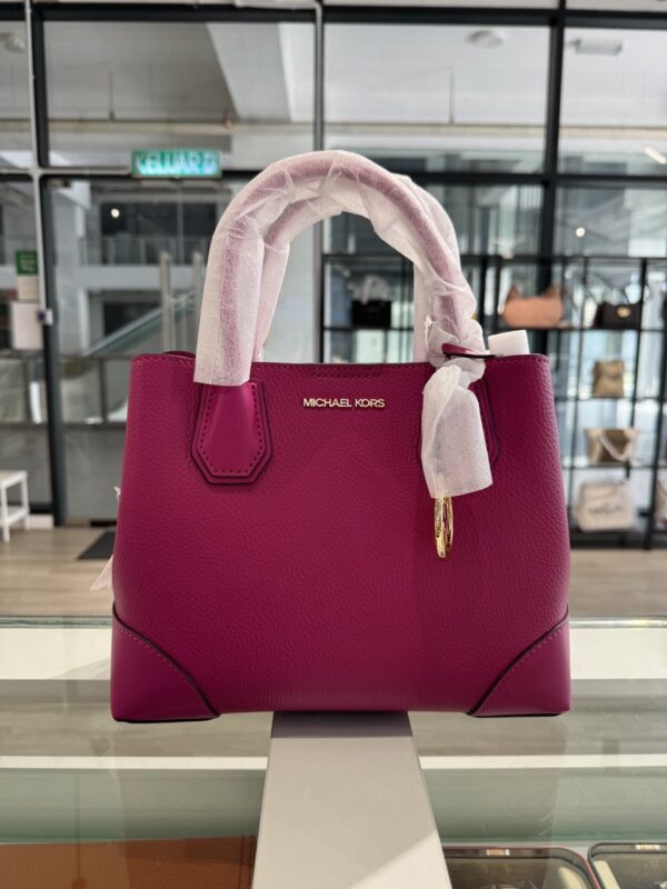 Michael Kors Mercer Gallery Small Satchel (Deep Fuchsia) - Image 4