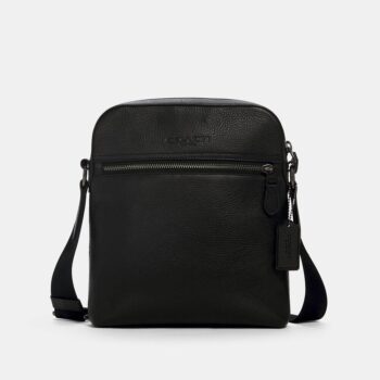 Coach Houston Flight Leather Bag (Black)