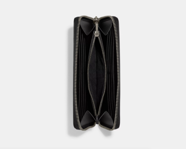 Coach Accordion Wallet In Signature Leather (Black) - Image 2