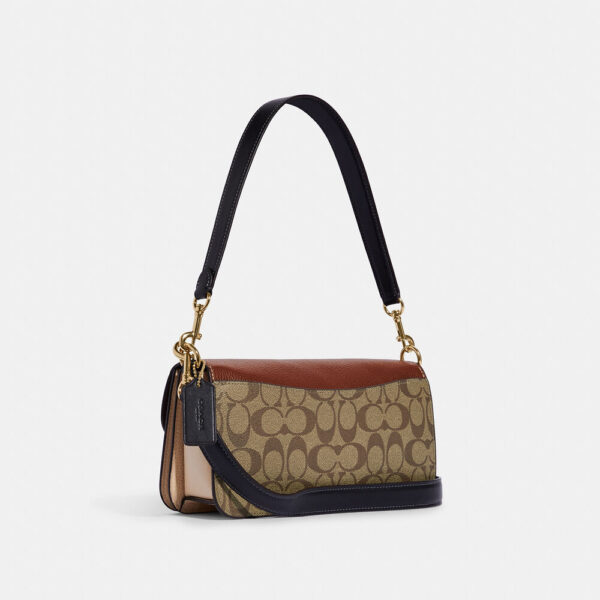 Coach Morgan Shoulder Bag In Colorblock Signature Canvas (Khaki Multi) - Image 5