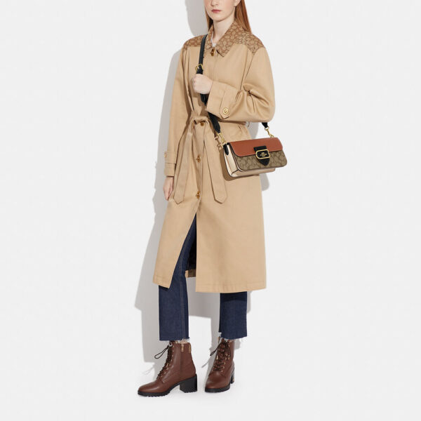 Coach Morgan Shoulder Bag In Colorblock Signature Canvas (Khaki Multi) - Image 2
