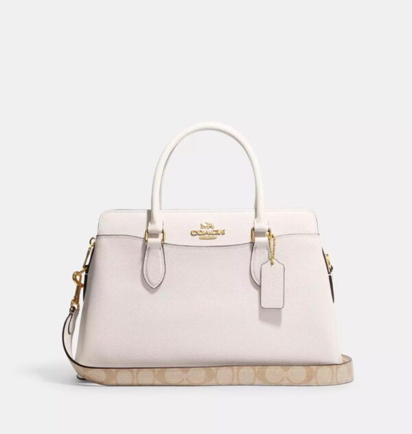 Coach Darcie Carryall Bag With Signature Canvas (Chalk)