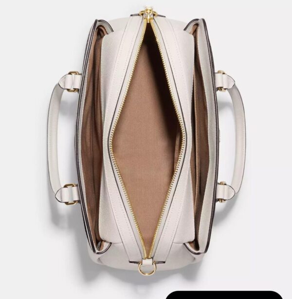 Coach Darcie Carryall Bag With Signature Canvas (Chalk) - Image 3