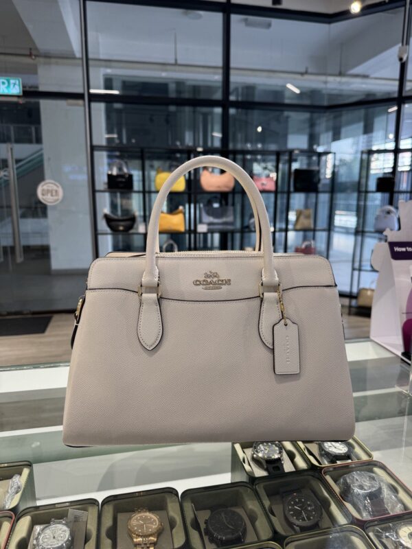 Coach Darcie Carryall Bag With Signature Canvas (Chalk) - Image 2