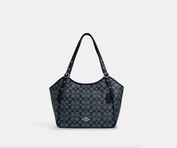 Coach Meadow Shoulder Bag In Signature Canvas (Midnight Navy)