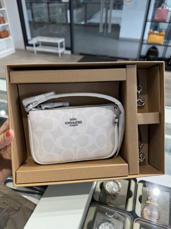 MERDEKA SUPER SPECIAL- Coach Boxed Nolita 15 In Signature Canvas (Chalk) - Image 4