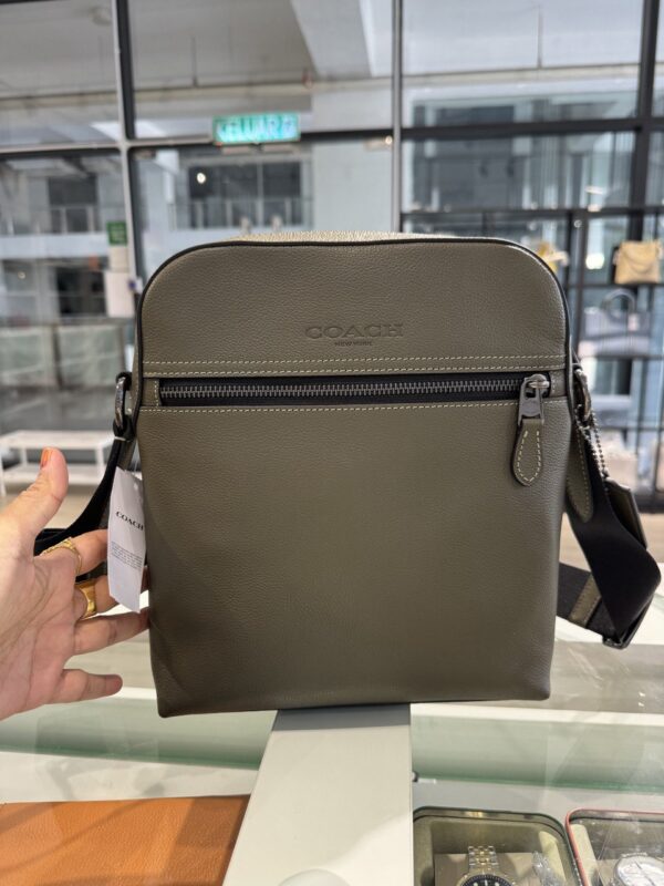 Coach Houston Flight Bag (Olive) - Image 5