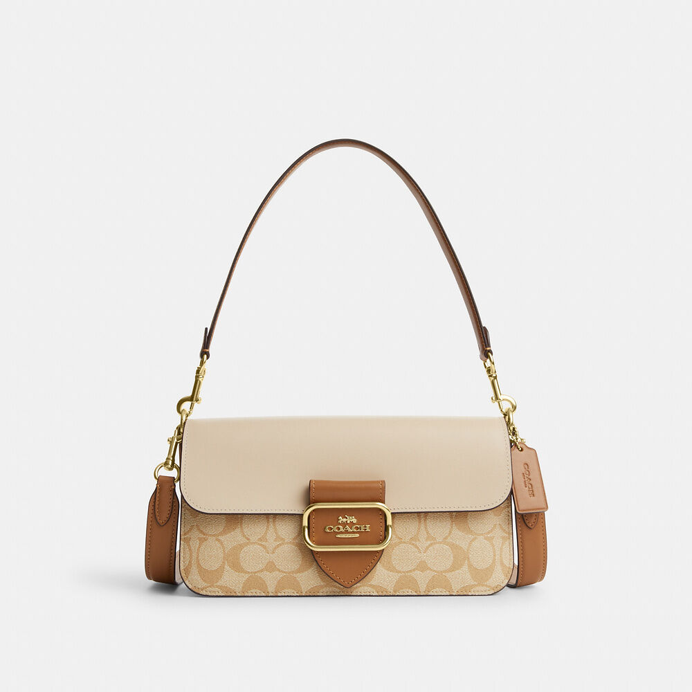Jade shoulder bag in blocked signature canvas new arrivals