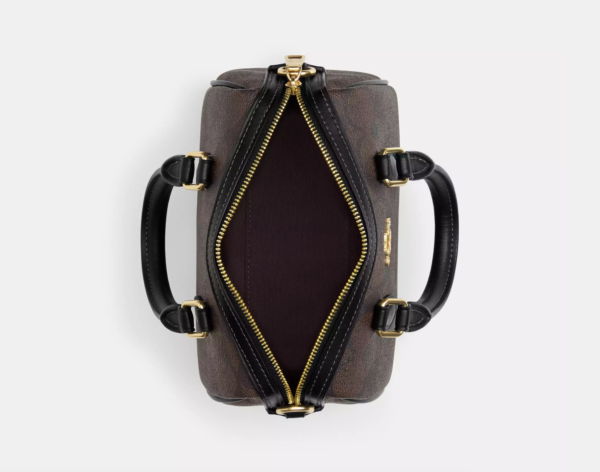 Coach Mini Rowan Crossbody In Signature Canvas (Brown Black) - Image 3