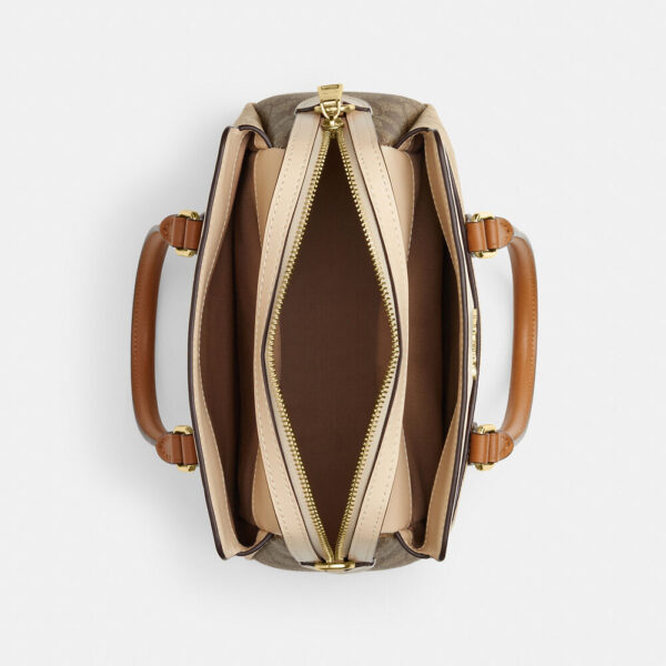Coach Mini Darcie Carryall In Signature Canvas (Khaki Multi) - Image 4