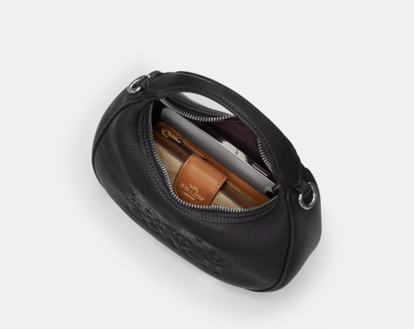 Coach Carmen Mini Crossbody In Refined Pebble Leather (Black) - Image 3
