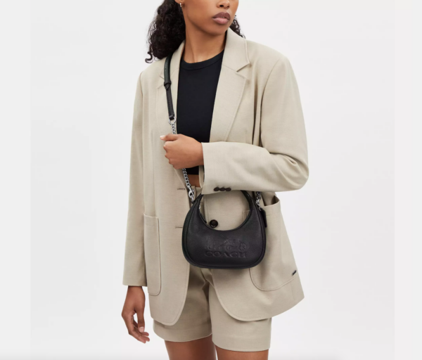 Coach Carmen Mini Crossbody In Refined Pebble Leather (Black) - Image 2