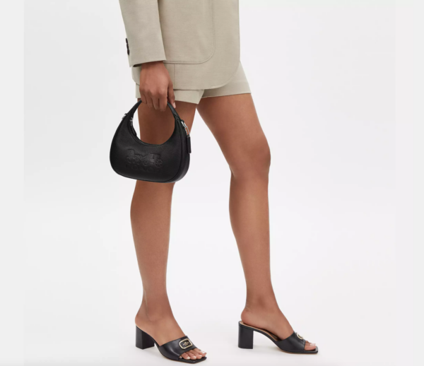 Coach Carmen Mini Crossbody In Refined Pebble Leather (Black) - Image 5