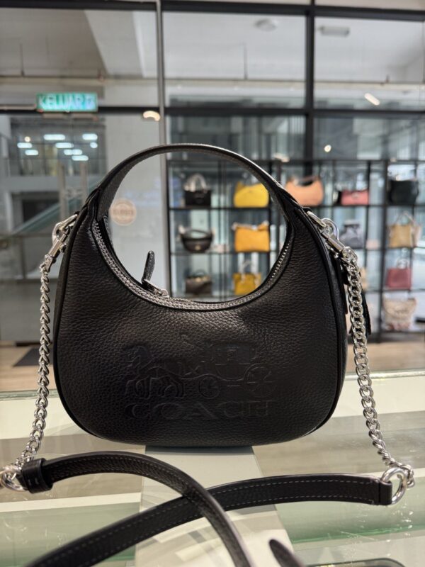 Coach Carmen Mini Crossbody In Refined Pebble Leather (Black) - Image 6