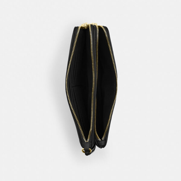 Coach Double Zip Wallet (Black) - Image 4