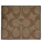 Coach Id Billfold Wallet In Signature Canvas (Tan)1