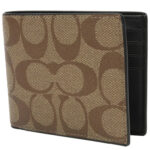 Coach Id Billfold Wallet In Signature Canvas (Tan)1