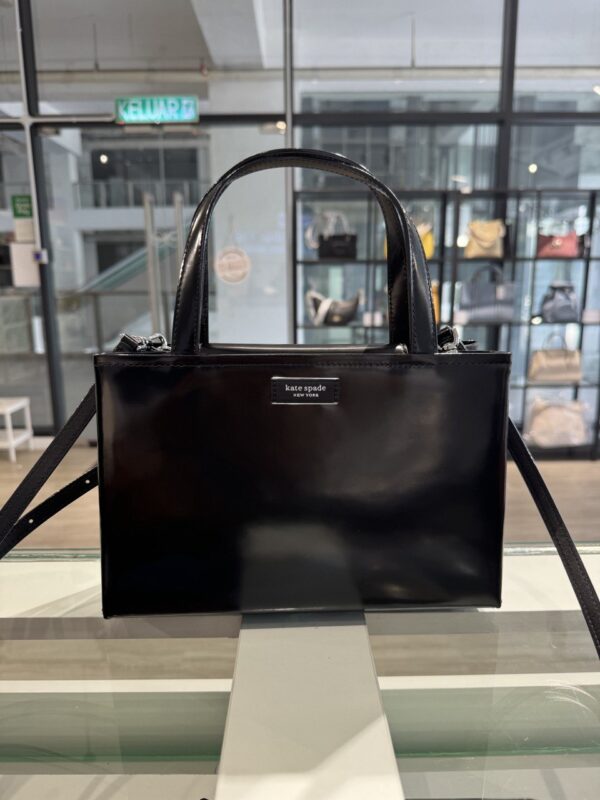 Kate Spade Sam Icon Leather Small Tote (Black) - Boutique Collection - Image 7