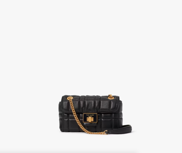 Kate Spade Evelyn Quilted Small Shoulder Crossbody (Black)- Boutique Collection