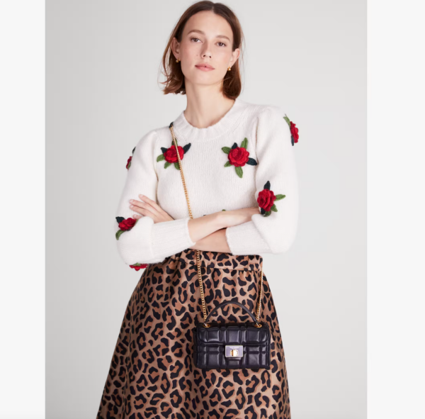 Kate Spade Evelyn Quilted Small Shoulder Crossbody (Black)- Boutique Collection - Image 3