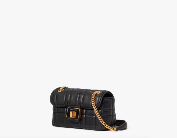 Kate Spade Evelyn Quilted Small Shoulder Crossbody (Black)- Boutique Collection - Image 5
