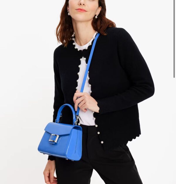 Kate Spade Katy Patent Leather Small Top Handle Bag (Fluorite) - Boutique Collection - Image 2