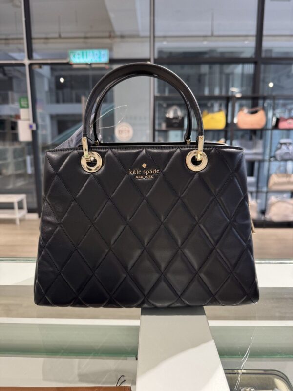 Kate Spade Carey Quilted Sullivan Satchel (Black) - Image 2
