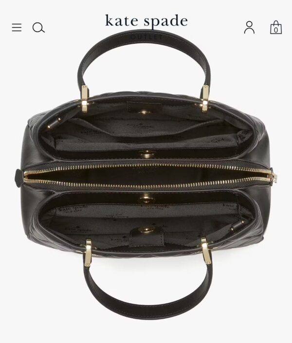 Kate Spade Carey Quilted Sullivan Satchel (Black) - Image 4