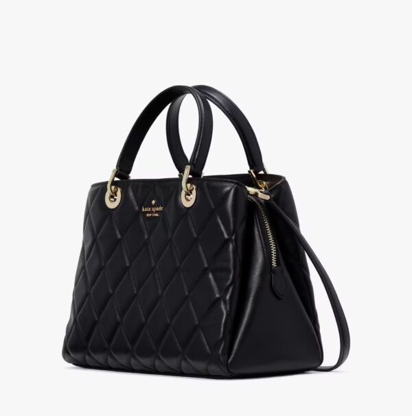 Kate Spade Carey Quilted Sullivan Satchel (Black) - Image 5