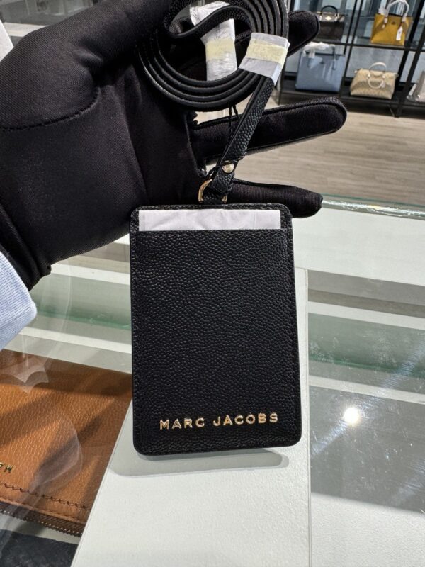 Marc Jacobs Leather Lanyard ID Holder (Black)