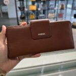 Fossil Madison Slim Clutch (Medium Brown)