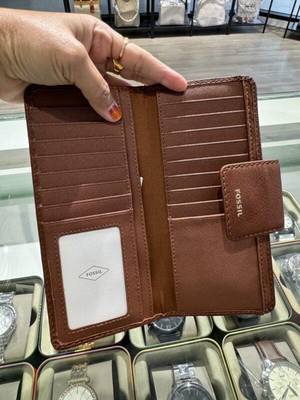 Fossil Madison Slim Clutch (Medium Brown) - Image 4