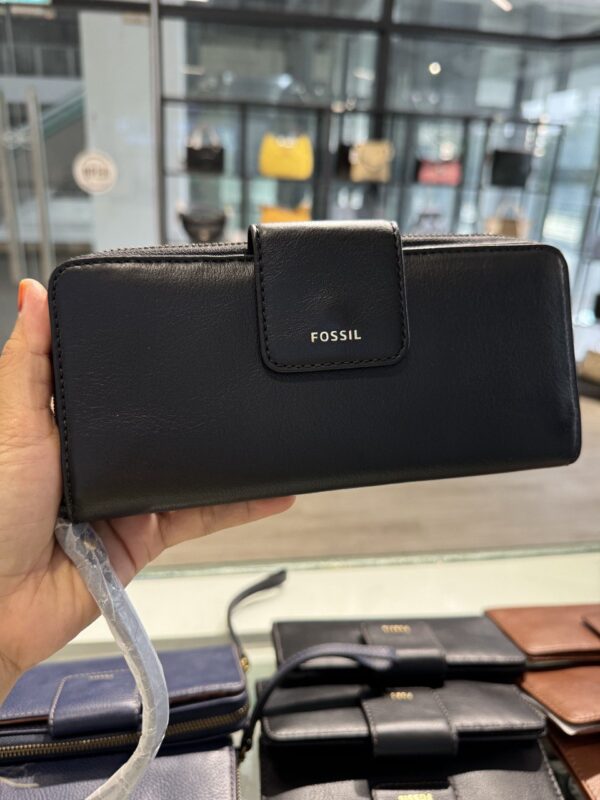 Fossil Madison Zip Clutch (Black)