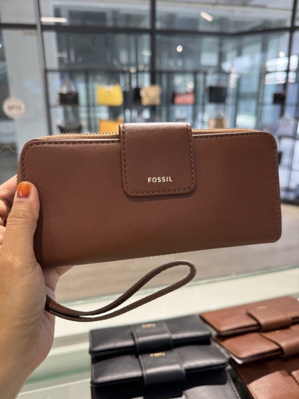 Fossil Madison Zip Clutch (Brown)