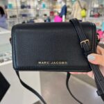 Marc Jacobs Pebbled Leather Mini Shoulder Bag with Gold Hardware (Black)