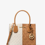 Michael Kors Mercer Medium Two-Tone Logo Crossbody Bag (Deer Multi)