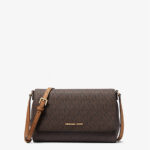 Michael Kors Medium Logo Convertible Crossbody Bag (Brown)