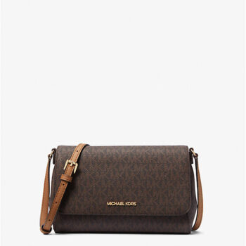 Michael Kors Medium Logo Convertible Crossbody Bag (Brown)