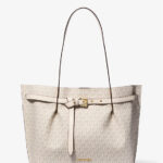 Michael Kors Emilia Large Logo Tote Bag (Cream Multi))